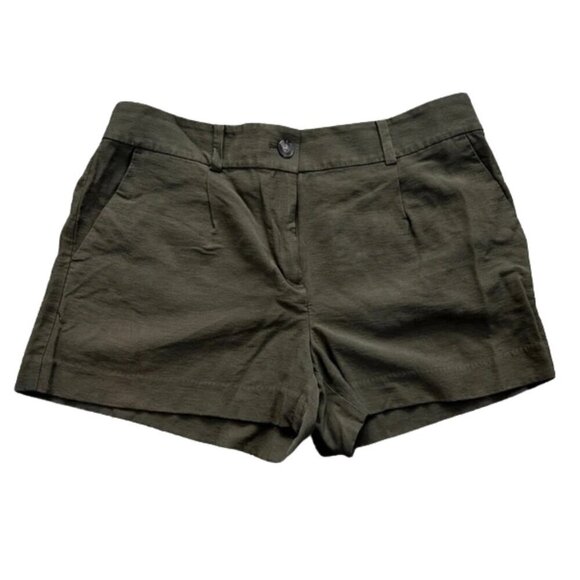 LOFT Pants - LOFT Women's Dark Green Shorts Button Front / Elastic Back Pockets - Size L